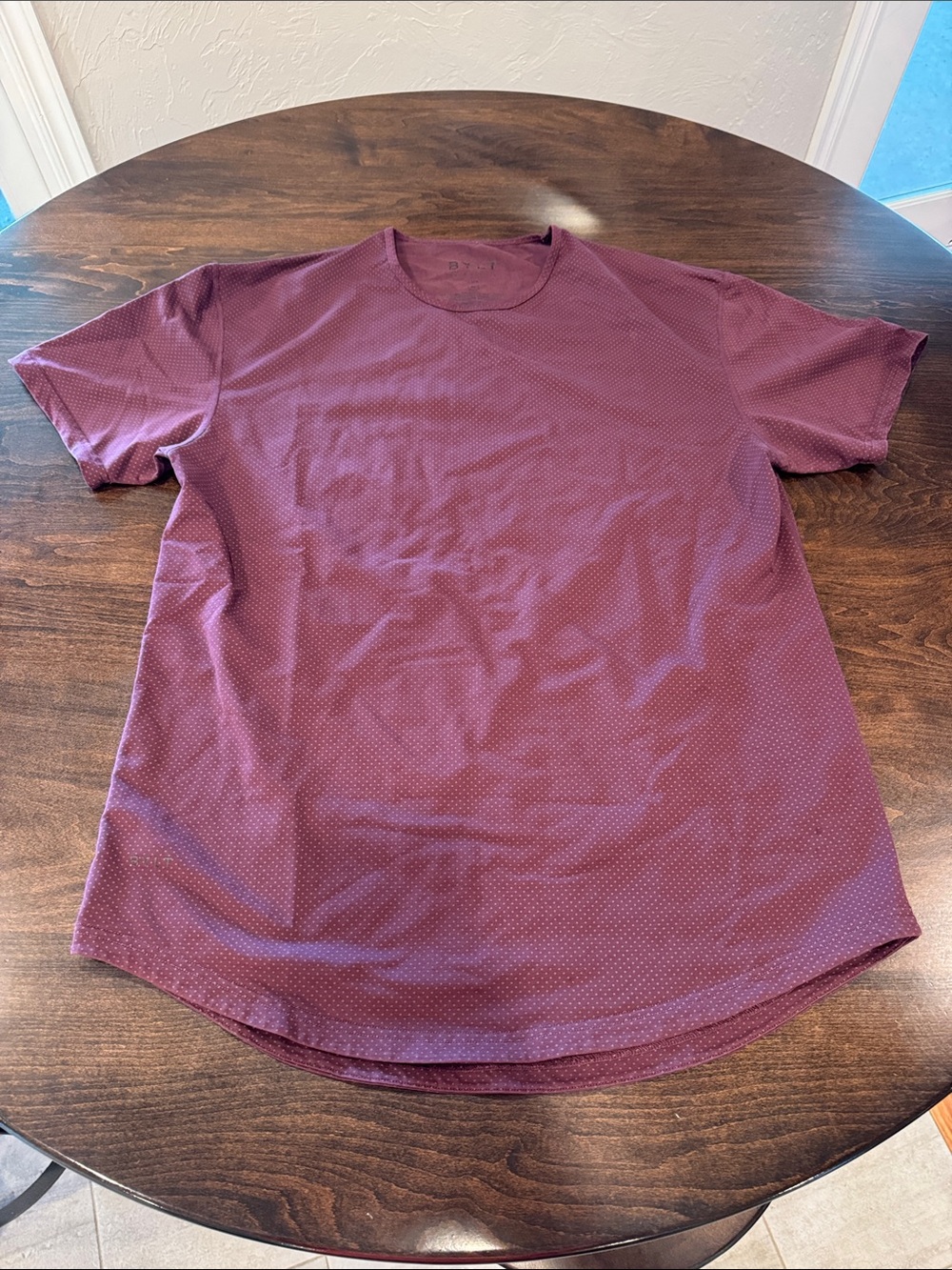 BYLT Basics Men's Maroon Short-Sleeve Crewneck Tee